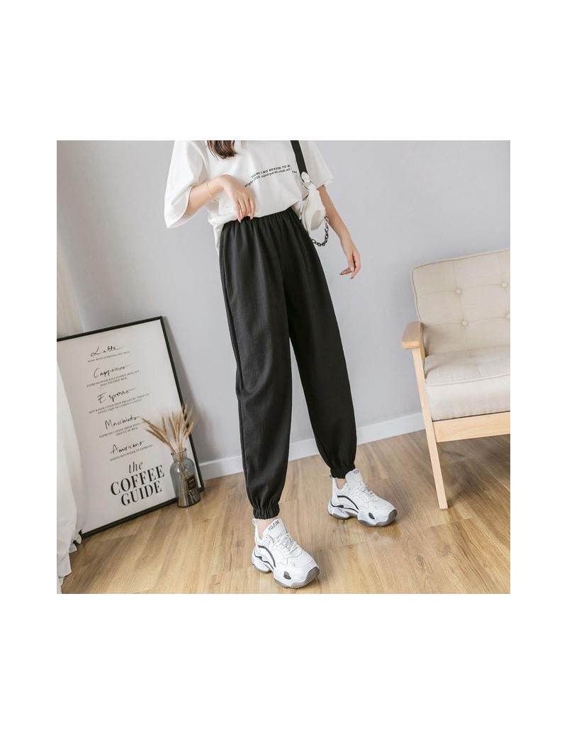 Pants & Capris Fitaylor High Waist Harem Pants Women Loose Casual Cotton Linen Ankle-length Ladies Trousers Summer Black Slim...