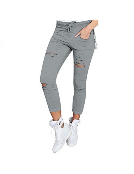Jeans New Womens Skinny Jeans Women Denim Holes Plus Size Pencil Pants High Waist Casual Trousers Black White Stretch Ripped ...