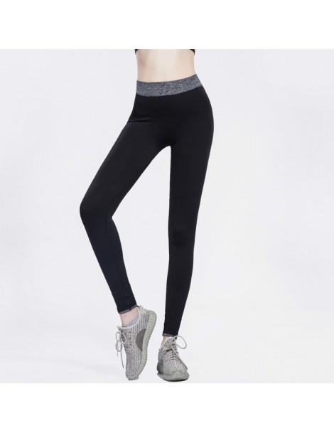 Leggings Sports pants female outdoor fitness running quick-drying nine points women's stitching tights women's fitness pant -...