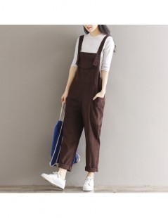 Pants & Capris Corduroy Pants Solid Women Vintage Buttons Pockets Overalls Mori Girl Casual Loose Autumn Artsy Trousers - 01 ...