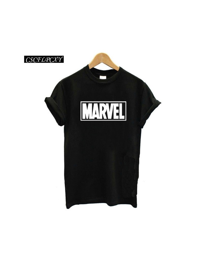 Fashion Marvel Short Sleeve T-shirt Women Black Panther print t shirt O-neck comic Marvel shirts tops Women white clothes Te...
