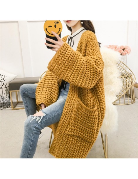 Cardigans 2019 New Spring Autumn Sweater Women Plus Size Loose Korean Fashion Long-sleeves Cardigan Knitted Sweater Long Coat...