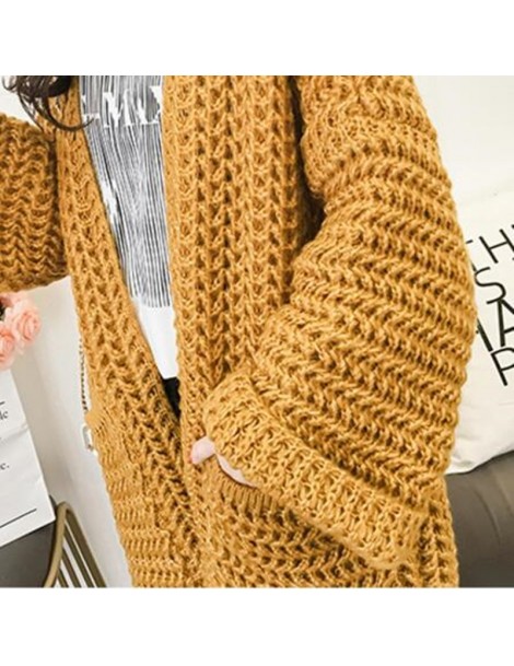Cardigans 2019 New Spring Autumn Sweater Women Plus Size Loose Korean Fashion Long-sleeves Cardigan Knitted Sweater Long Coat...