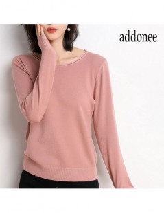Pullovers Spring Autumn Winter New Women Lady Cashmere Wool Sweater Pullovers Solid O-Neck Casual Big Size Large Warm Wild Lo...