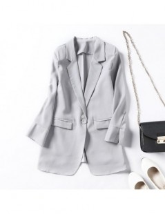 Blazers Elegant Blazer Women Chiffon White Suit Jacket Female Casual Streetwear Office Ladies Work Black Blazer And Jacket Wo...