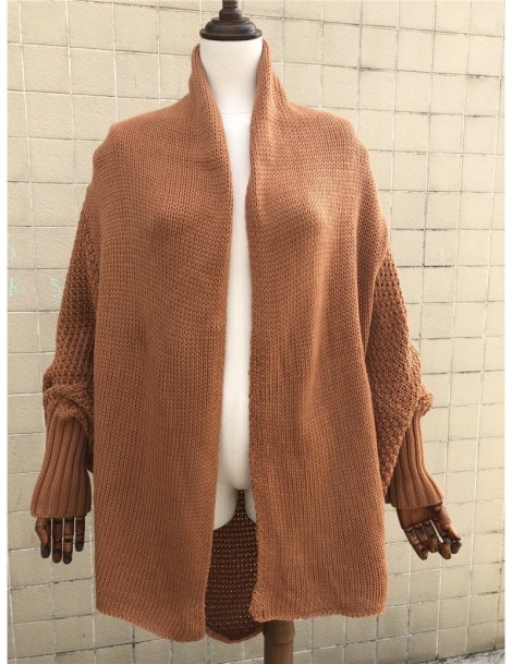 Cardigans Casual Female Cardigan Autumn Winter 2019 Batwing Sleeve Sweater Women Cardigan Knitted Plus Size Open Stitch Pull ...