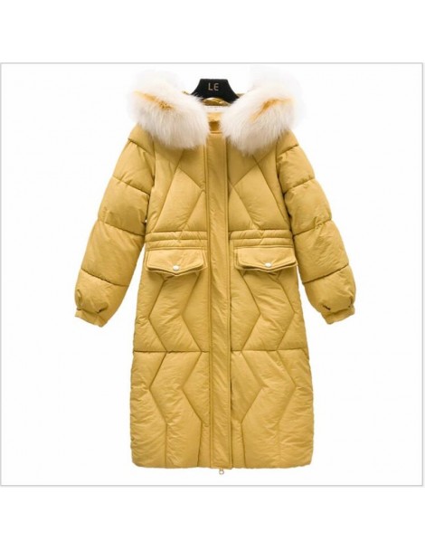 Parkas 2019 Fashion Women Winter Jacket Oversized With Fur Hooded Female Winter Parka Long Warm Thicken Women coats 260 - Bla...