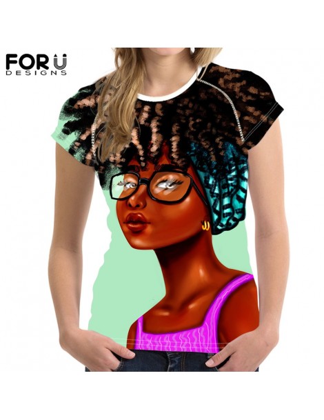 T-Shirts African Girls Art 3D Prints T Shirt For Women Clothing 2019 Summer Female T shirts Harajuku Ladies Tee Shirt Femme -...