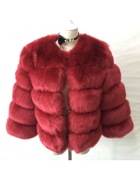 Faux Fur S-3XL Mink Coats Women 2019 Winter Top Fashion Pink FAUX Fur Coat Elegant Thick Warm Outerwear Fake Fur Jacket Chaqu...