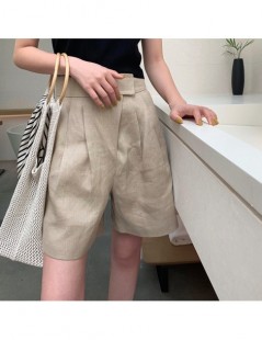 Shorts Summer Loose Women's Shorts High Waist Ruched Large Size Solid Wide Leg Short Female 2019 Fashion Clothing Tide - blac...