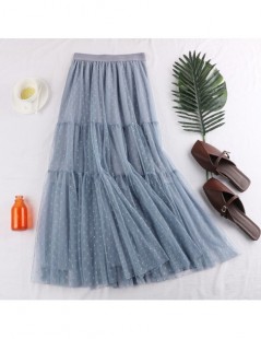 Skirts Summer 2019 New Long Pleated Skirts Womens Casual Loose Skirt High Waist Elascity Faldas Party Skirt Streetwear Jupe F...