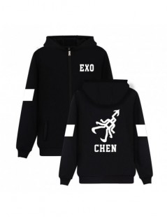 Hoodies & Sweatshirts 2017 EXO Kpop Logo Autumn Zipper Hoodies Women Cap Fans Casual EXO Korea Style Coat Unisex Harajuku Swe...