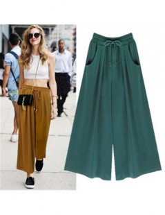 Pants & Capris Oversized 2019 Spring/Summer Wide leg pants Women's clothing Fashion Loose Casual High waist Stretch Wide leg ...