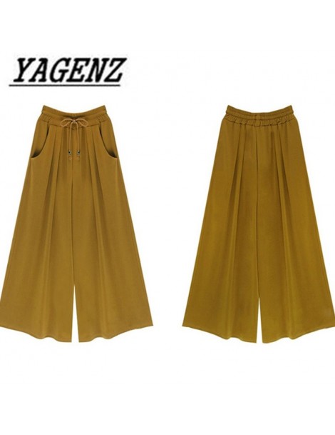 Pants & Capris Oversized 2019 Spring/Summer Wide leg pants Women's clothing Fashion Loose Casual High waist Stretch Wide leg ...