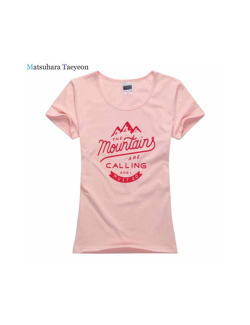 Fashion Summer The Mountains Are Calling Outdoorer T Shirt Hot Elling T-Shirt for Woman High Quality 100 % Cotton for Lady T...