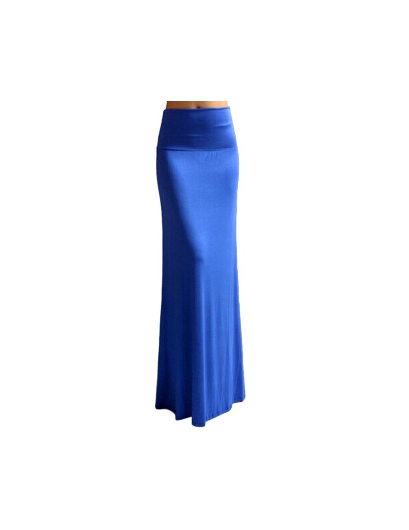 Skirts Summer skirt women's Plus Size Floor-length Maxi Skirt Mermaid solid Gypsy Long Jersey Bodycon Maxi Skirt Ladies Skirt...