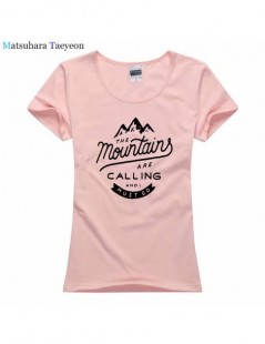 T-Shirts Fashion Summer The Mountains Are Calling Outdoorer T Shirt Hot Elling T-Shirt for Woman High Quality 100 % Cotton fo...