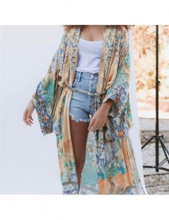 Blouses & Shirts 2019 New Bohemian Printed Plus Size Summer Beach Wear Kimono Cardigan Cover-ups Cotton Tunic Women Long Tops...