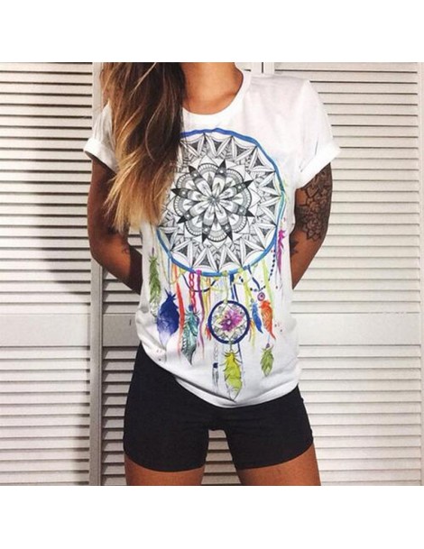 T-Shirts t short women cotton prints of women in europe and america so summer short sleeve or neck t-shirt top shirt - 65 - 4...