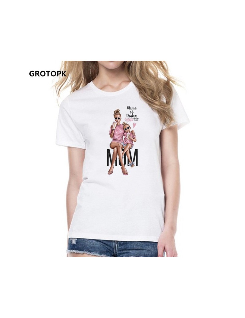 Mother's Love T-shirts for Women Mom and Duaghter White T-shirt Summer Short Sleeve Female T-shirts Top 2019 Vogue T Shirt -...