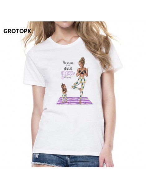 T-Shirts Mother's Love T-shirts for Women Mom and Duaghter White T-shirt Summer Short Sleeve Female T-shirts Top 2019 Vogue T...