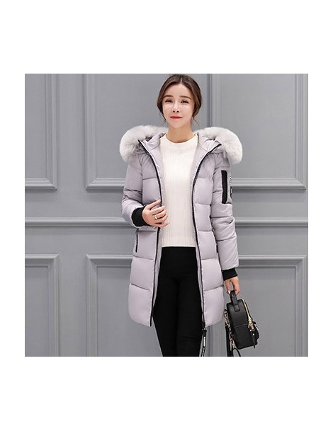 Parkas 2018 New Fashion Women Winter Jacket With Fur collar Warm Hooded Female Womens Winter Coat Long Parka Outwear Camperas...