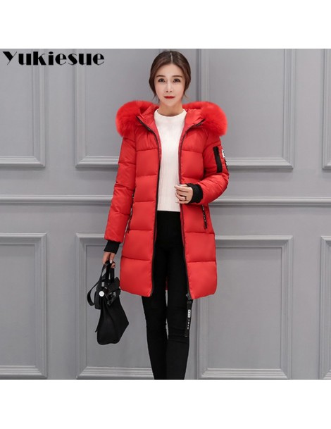 Parkas 2018 New Fashion Women Winter Jacket With Fur collar Warm Hooded Female Womens Winter Coat Long Parka Outwear Camperas...
