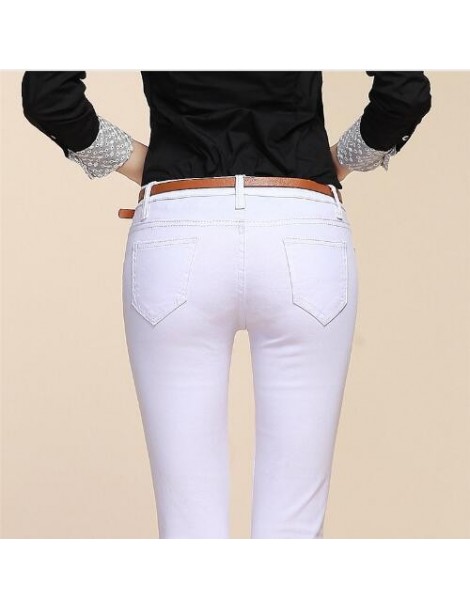 Pants & Capris Women Pants Candy Jeans 2018 Spring Fall Pencil Pants Slim Casual Female Stretch Trousers White Jeans pantalon...