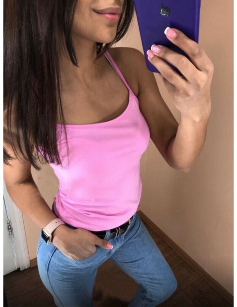 Tank Tops 2019 Sexy Women Casual Tank Top Vest Blouse Sleeveless Top Shirts Cami Tops Summer Plain Vintage Soft Fashion Cloth...