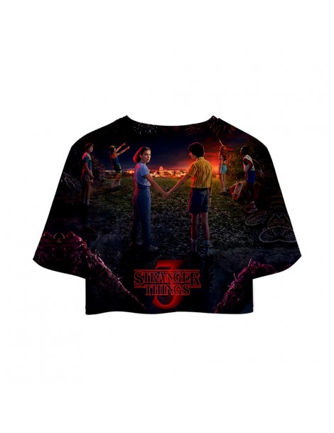T-Shirts Stranger Things 3D K-pop Horror TV series Print Tops Crops Girl t-shirt Short T shirt Women Sexy Sale Casual Clothes...
