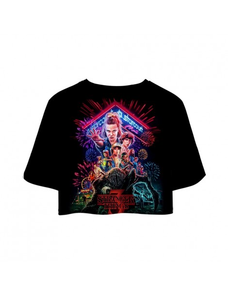 T-Shirts Stranger Things 3D K-pop Horror TV series Print Tops Crops Girl t-shirt Short T shirt Women Sexy Sale Casual Clothes...