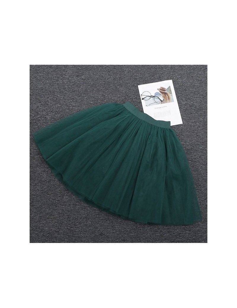 Skirts New Puffty Layered Tutu Tulle Skirts Womens High Waist Midi Knee Length Chiffon Skirt Jupe Female Tutu Skirts Faldas S...