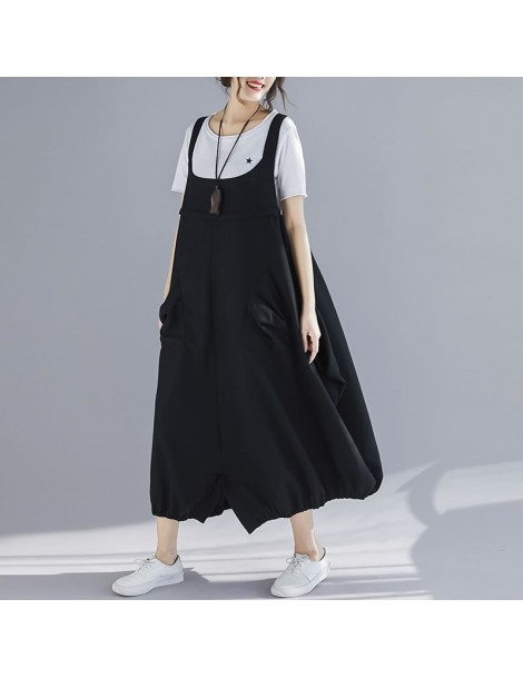 Jumpsuits Loose Women Korea Fashion Jumpsuits 2019 Spring Summer New Solid Color Pocket Casual Female Big Size Jumpsuits DLL2...