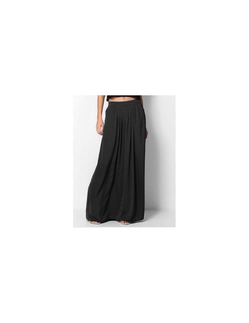 Skirts Summer Vintage Long Skirt Womens saia Elastic Waist Elegant Thin Pleate Skirt Ladies Casual Beach Solid Maxi Skirts fa...