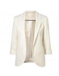 Blazers 2018 Candy color seven-point sleeves small suit commuter models slim women blazers - Beige - 4Y3035194332-1 $13.44