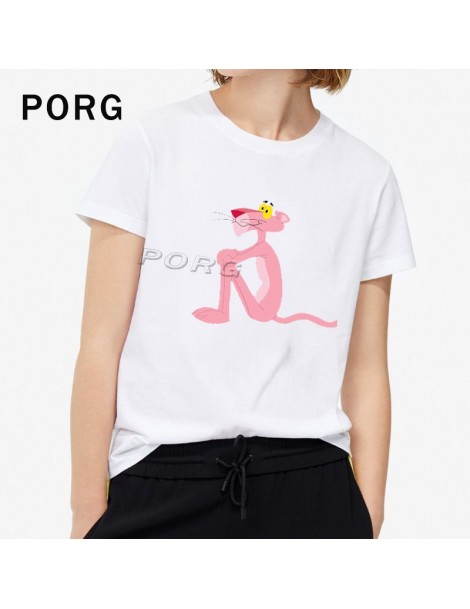 T-Shirts Pink Panther T-Shirt Harajuku Ulzzang Women T Shirt Gothic Tees Korean Aesthetic Streetwear Women Camisetas Verano M...