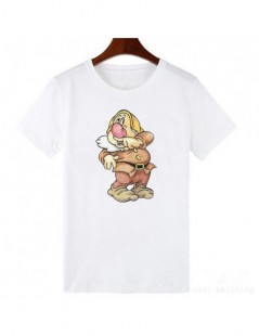 T-Shirts Summer Tops Women Clothing Cute 7 Dwarfs Loose Tshirt Cartoon 3d Print Tshirt Short Sleeve Tee Shirt - WTQ0134-white...