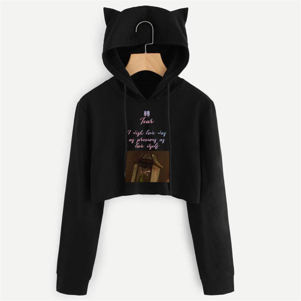 Teenage Hoodies Cat Sweatshirt Women 2018 Party Sexy Female Long Sleeve ...