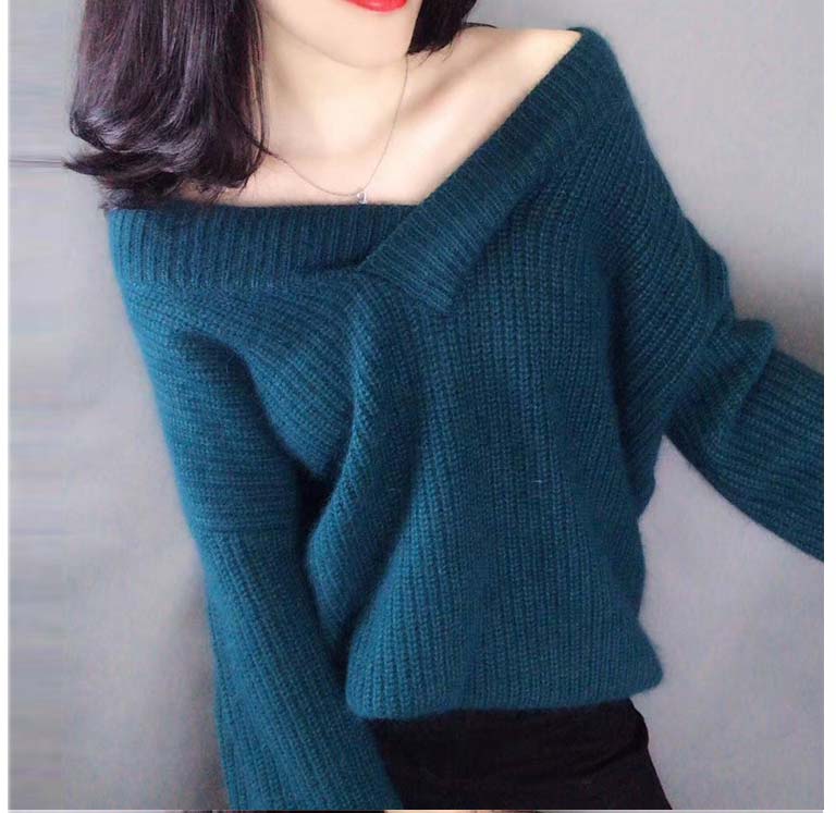 2019 New Korean lantern Long sleeves sweater women's loose Sweater ...