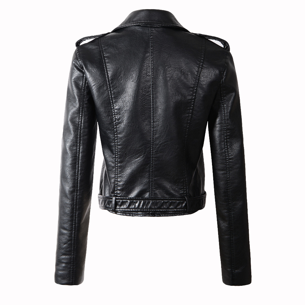 2019 New Fashion Women Autumn Winter Motorcycle Faux Leather Jackets ...