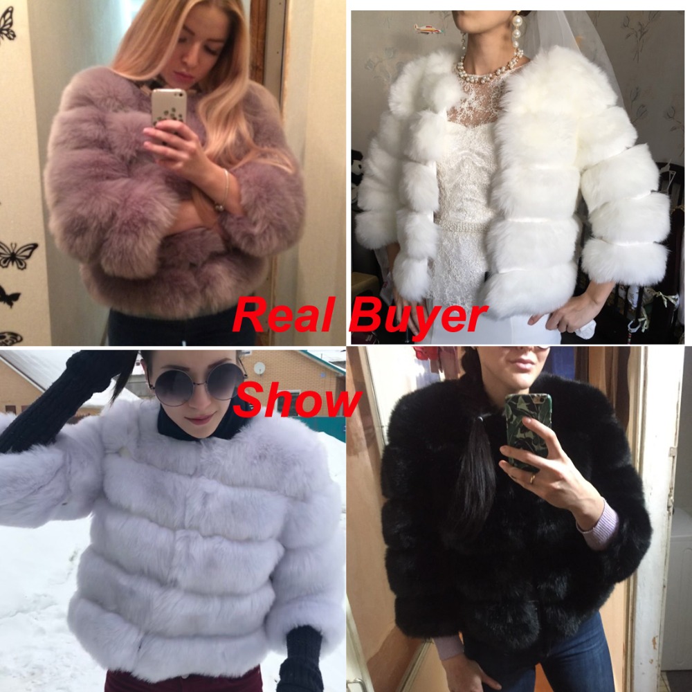 S-3XL Mink Coats Women 2019 Winter Top Fashion Pink FAUX Fur Coat ...