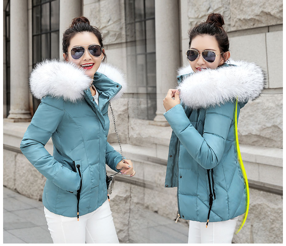 women winter jacket 2019 hooded plus size 3XL with fur collar warm ...