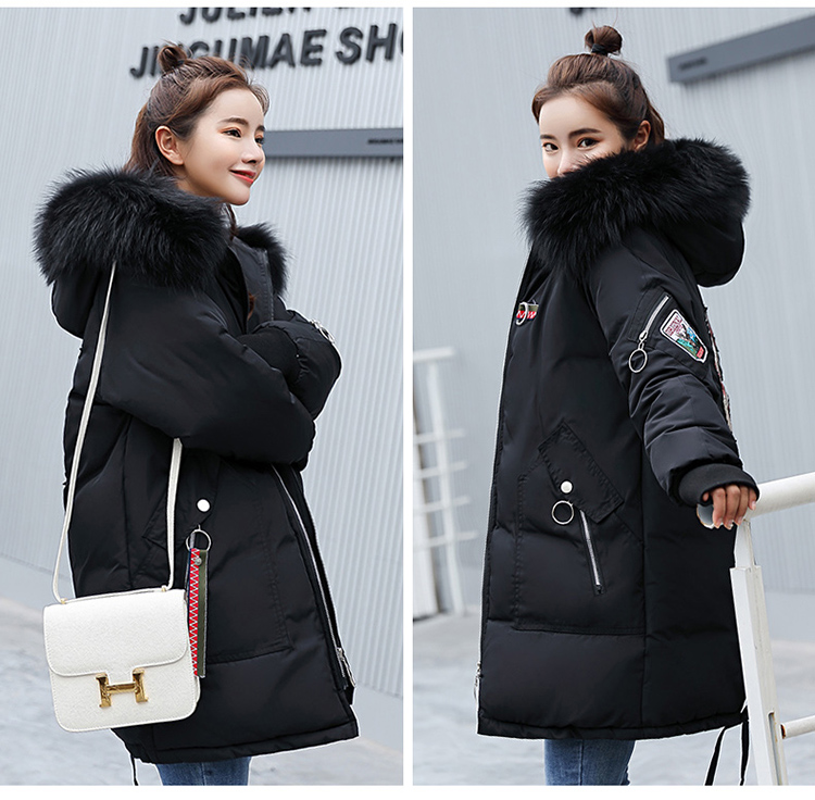 Plus size Winter Women Jacket Long Thick Parka Jacket Big Fur Hooded ...