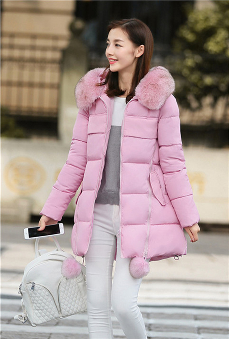 Hooded Big Fur Collar Women Parkas 2019 Winter New L Loose Thick Down ...