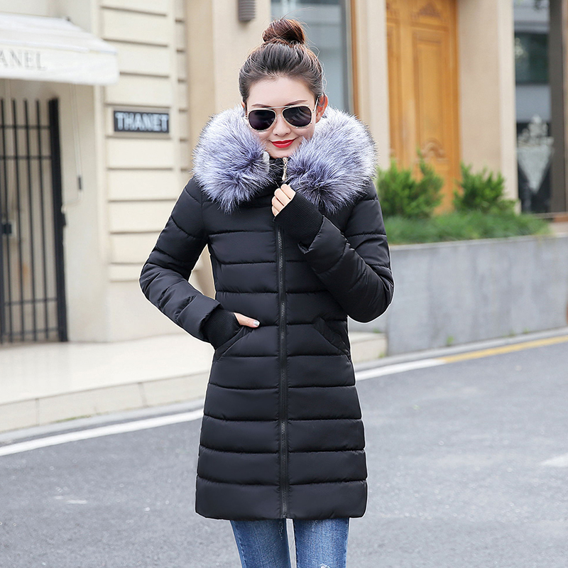 Big Fur 2019 New Parkas Female Women Winter Coat Thick Cotton Winter ...