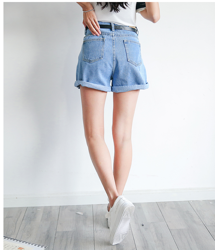 Solid Women Clothing Denim Shorts With Pockets New Arrival Harajuku ...
