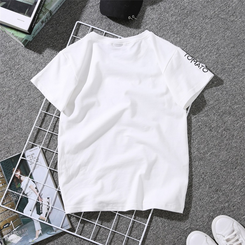 2019 Summer Couples Lovers T-Shirt for Women Casual White Tops Tshirt ...