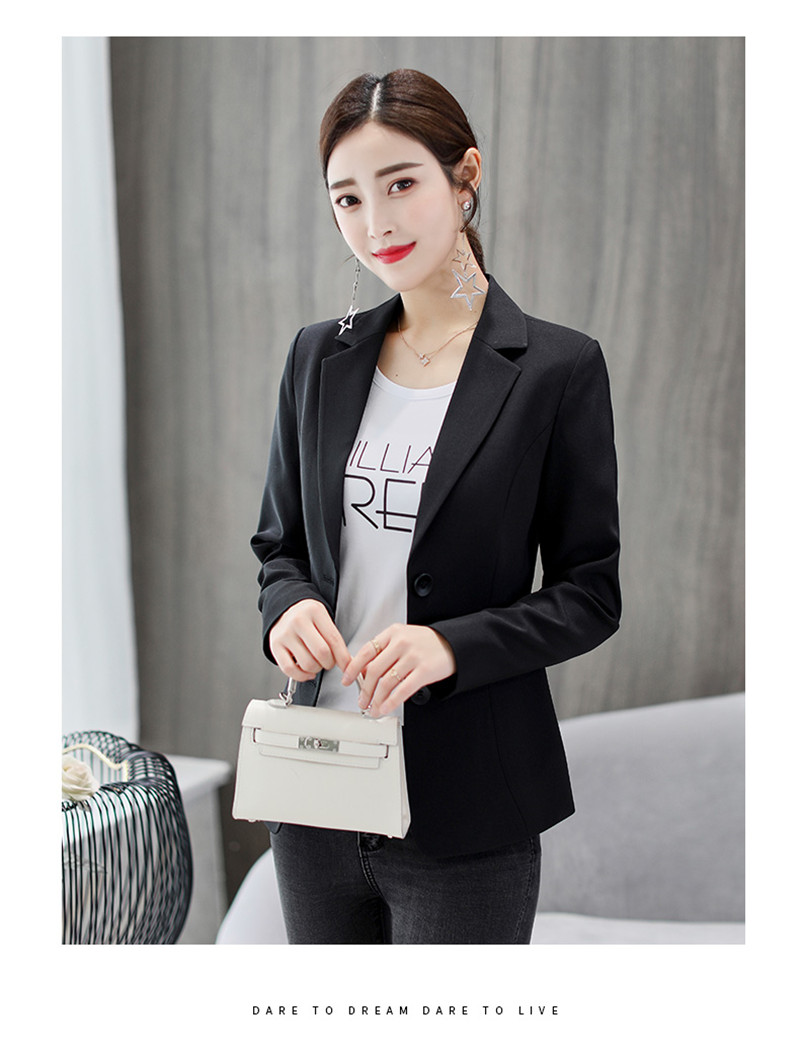 2019 New Korean Spring Summer Large Size long-sleeved Suit Jacket Women ...