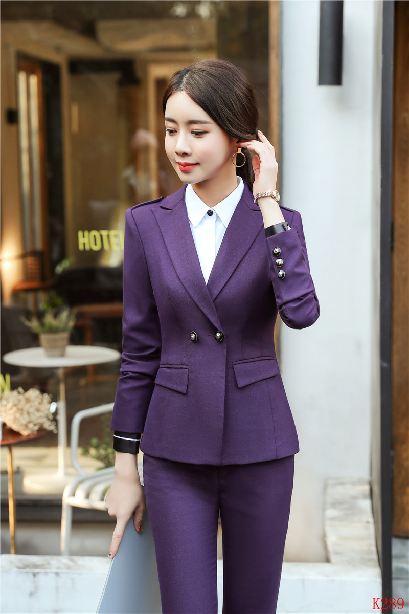 High Quality - Formal Grey Blazer Women Business Suits with Pant and ...